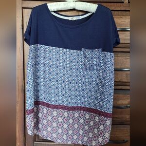 Jolt Mixed Media Top